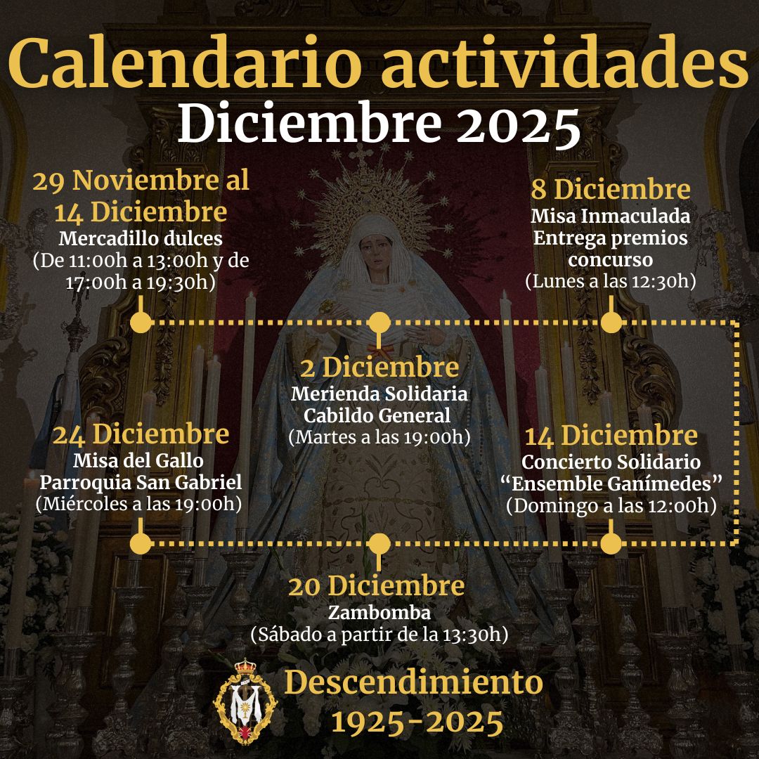CULTOS Y ACTIVIDADES DICIEMBRE 25