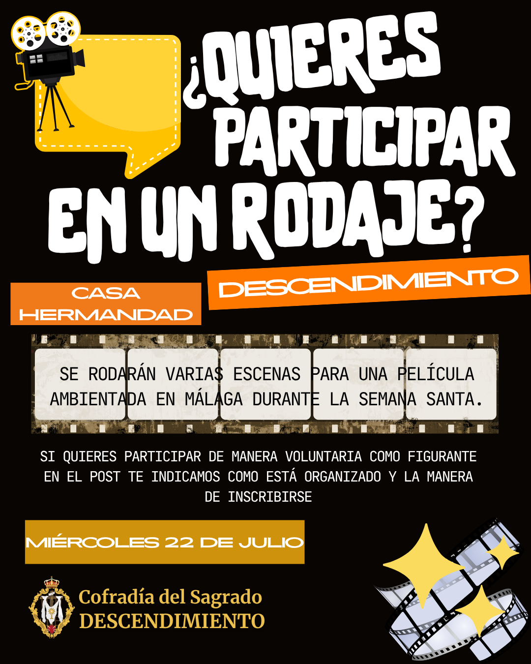 RODAJE DE CINE EN NUESTRA CASA HERMANDAD